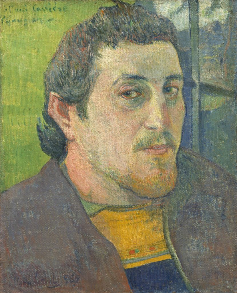 Paul Gauguin self-portrait dedicated to Carrière