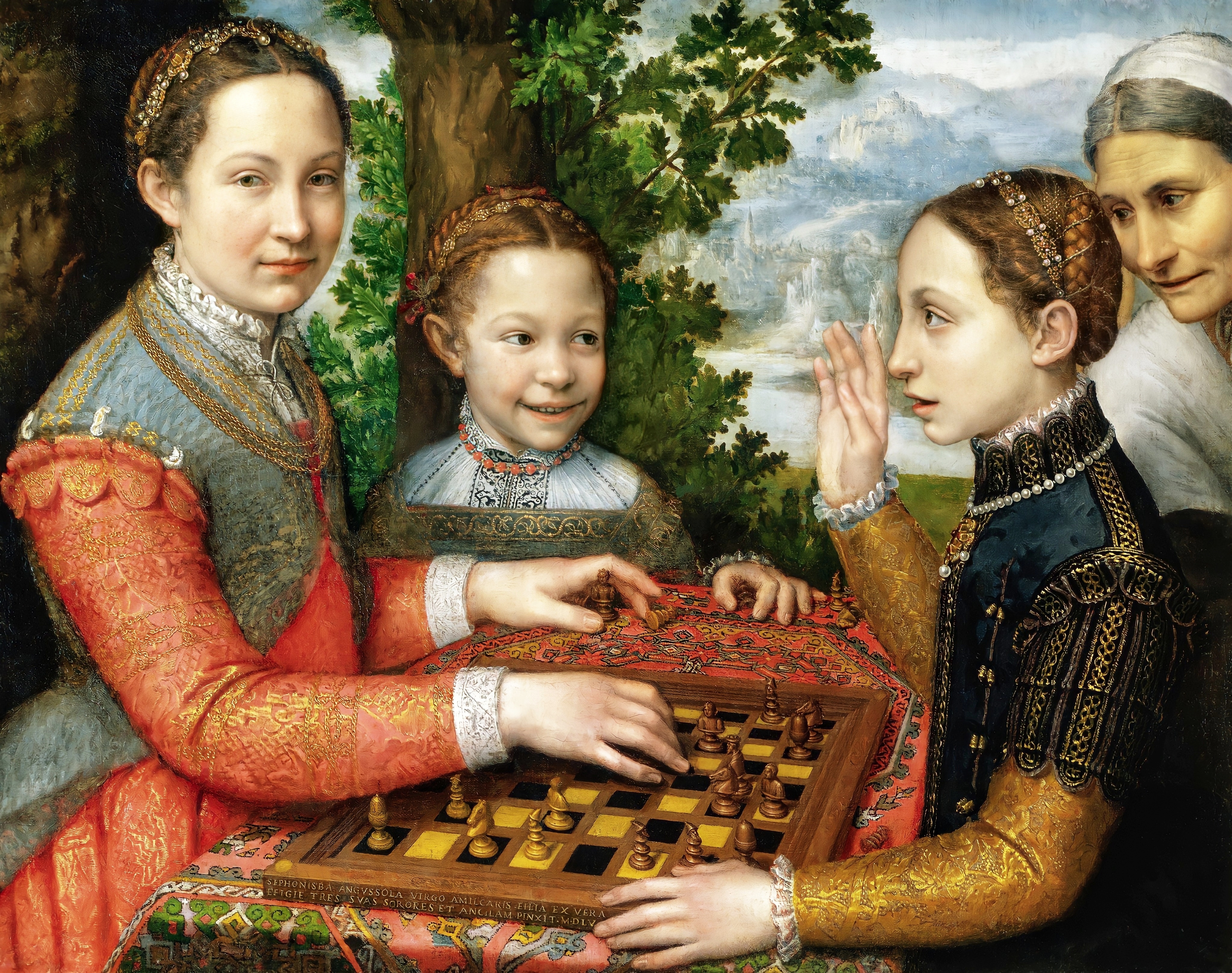 Sofonisba Anguissola's sisters gathered around a chessboard